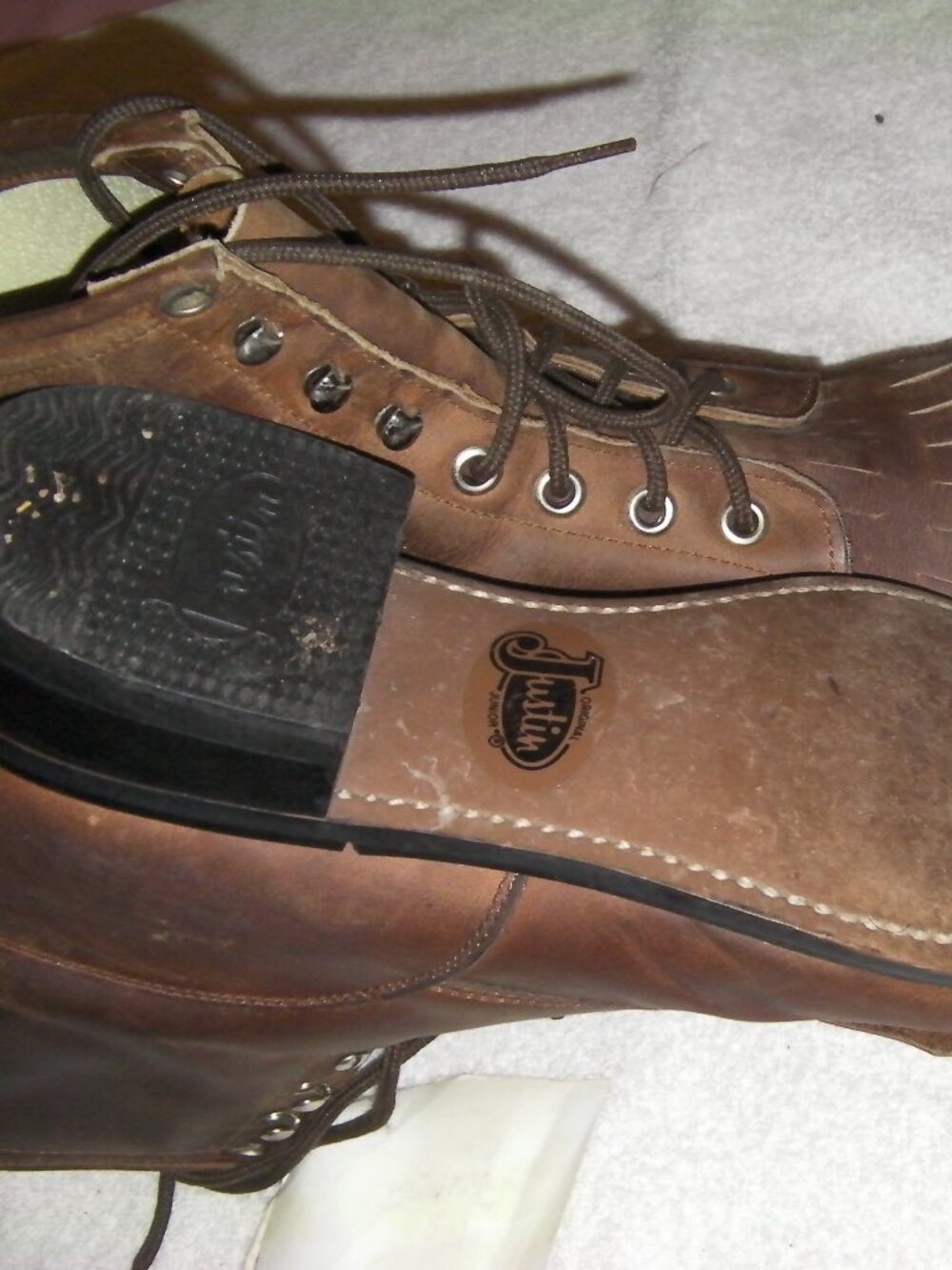 JUSTIN Kidie Unisex Boots sz 3.5D - Picture 4 of 10
